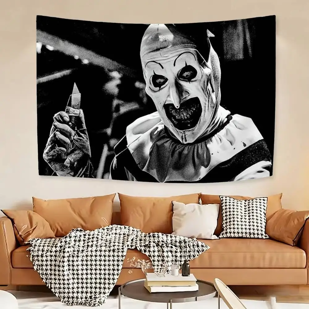 

Horror Movie Terrifiers Flag Outdoor Decorations for Bedrooms Home Decor Items Decoration Banners