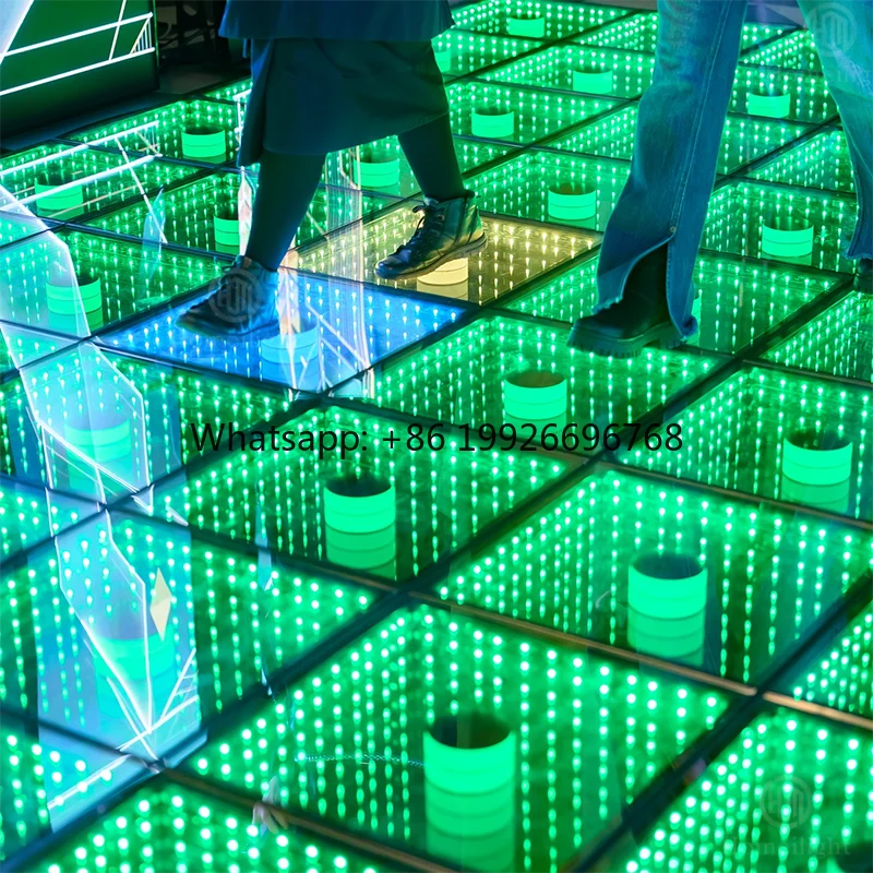 

High Quality Interactive Dance Floor LED Wired Connection Pista De Baile 16*16ft Sensitive LED Dance Floor for Event