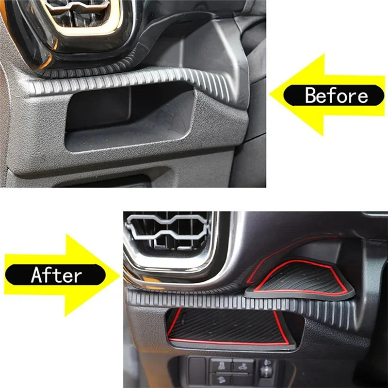 

Door Slot Mat For Ford Ranger 2023 2024 Door Compartment Cup Center Console Liners Accessories