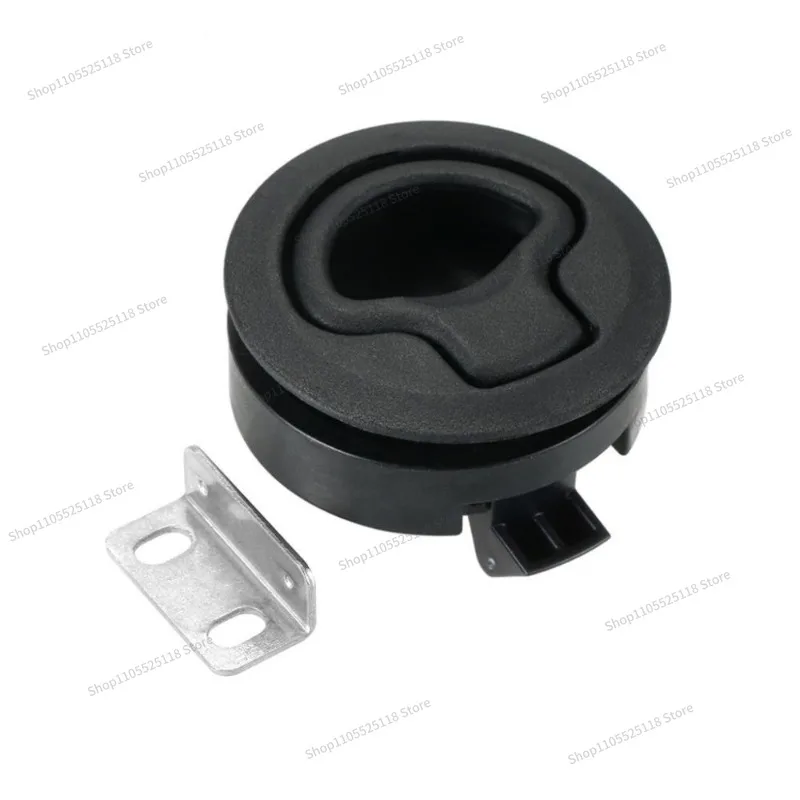 Plastic Black, Pull Flat Plastic Buckle, Press Door, Buried Round  Flat