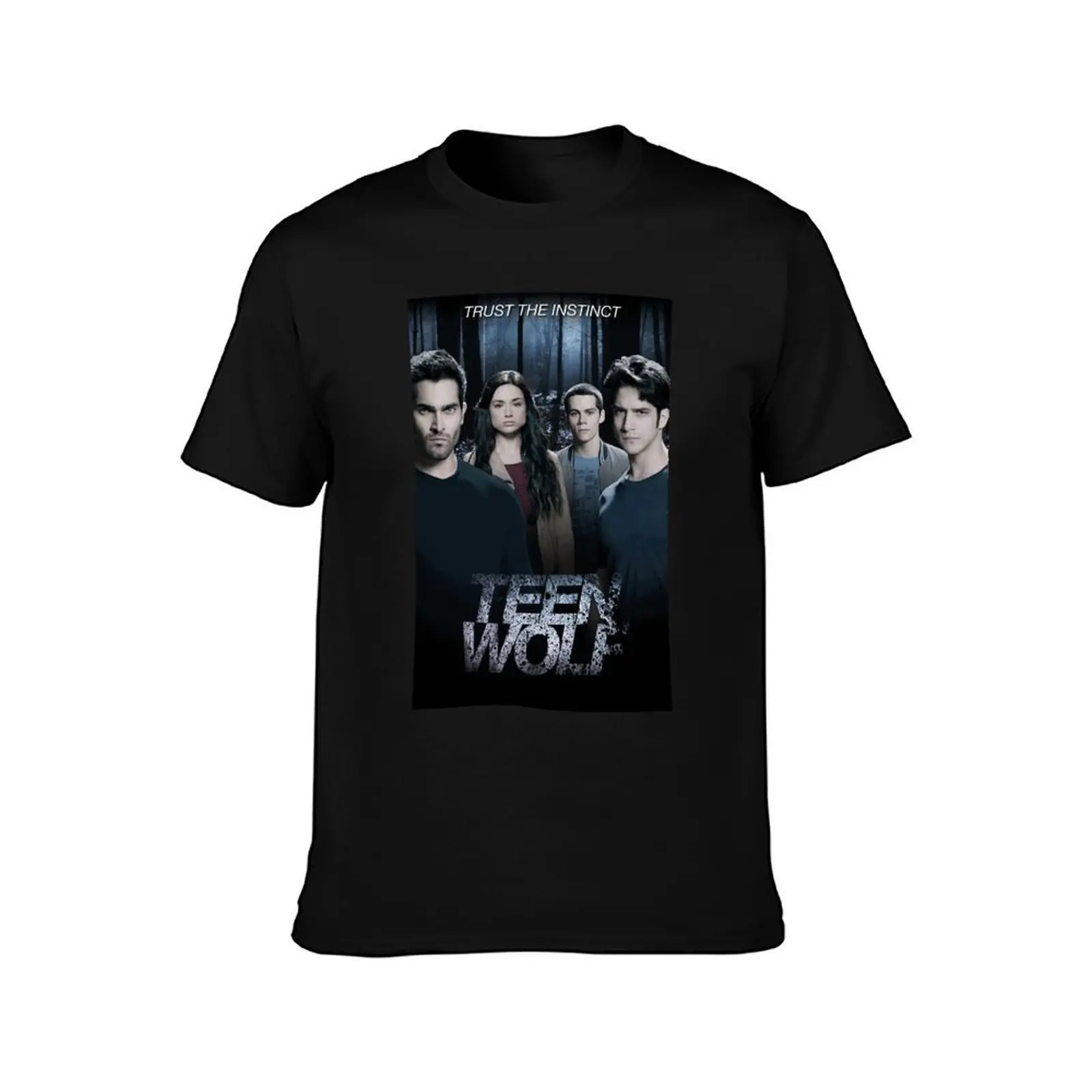 Teen Wolf Cast Classic T-Shirt, Summer Casual Cotton Tee, Oversized Streetwear Tops, Vintage Graphic Print, Unisex Men Women