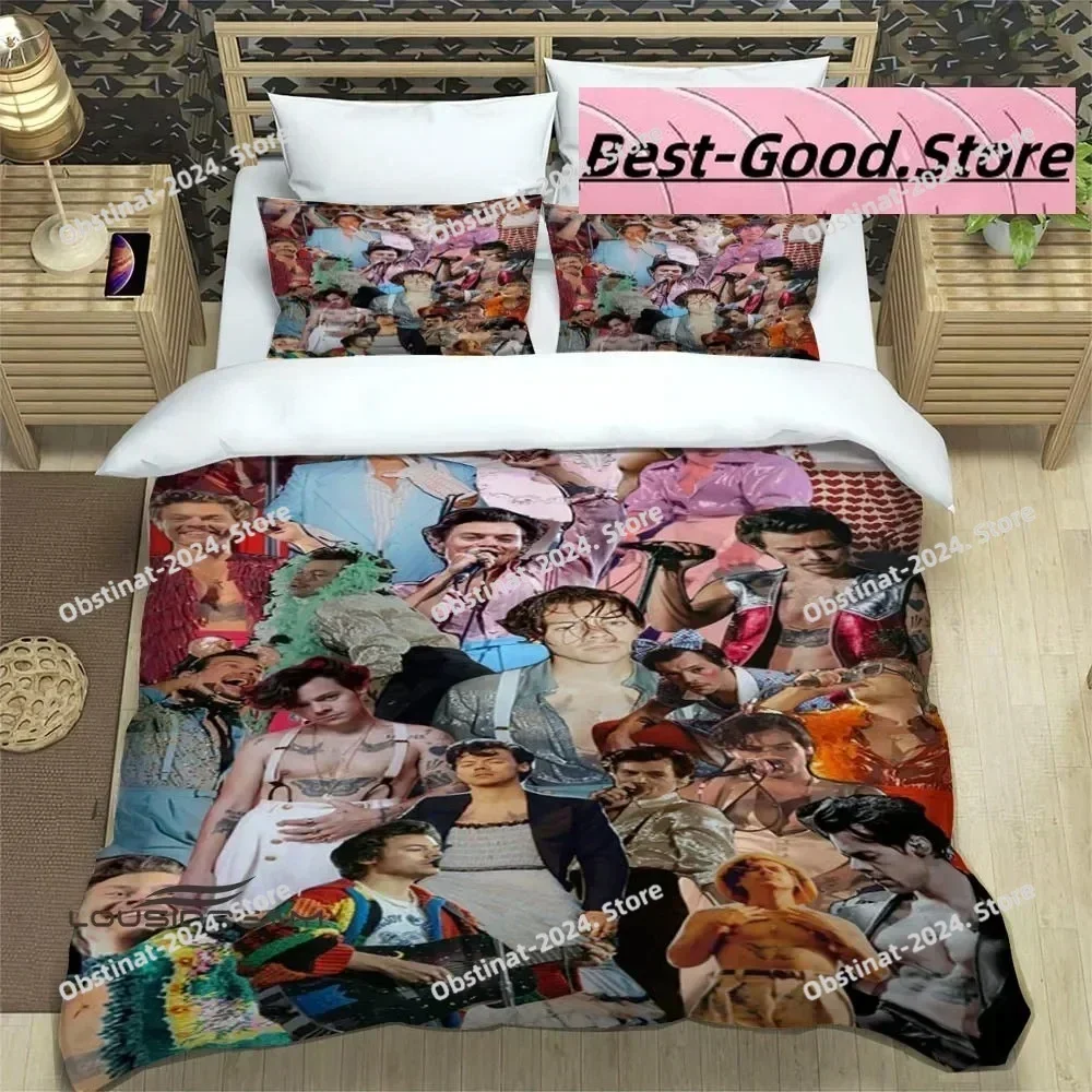 3D Print Singer H-Harry-S-Styles Bedding Set Boys Girls Twin Queen King Size Duvet Cover Pillowcase Bed boys Adult Bedroom