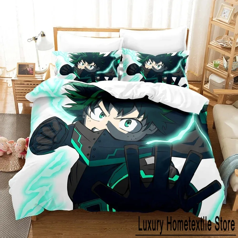 3d Anime Bedding Set My Hero Academia Quilt Duvet Cover Sets No Sheet Home Decor Single Queen King Size Gift Cute Boys Cartoon