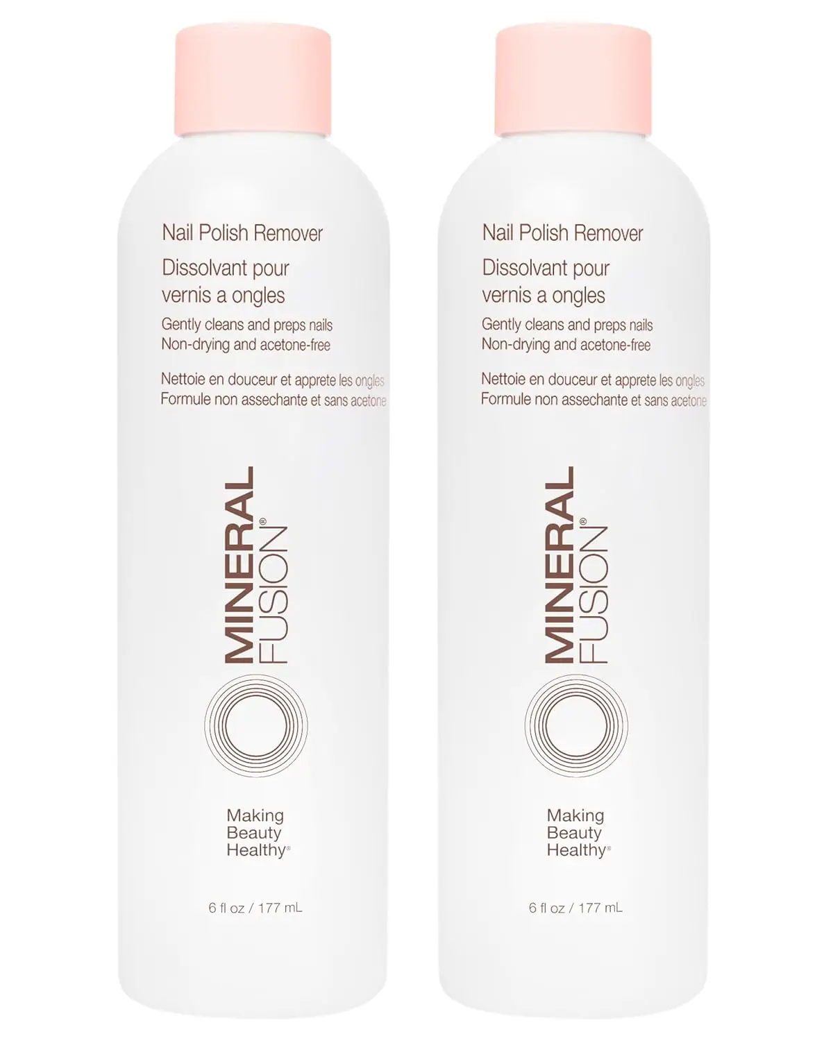 

Acetone-Free Nail Polish Remover, Non-Drying Formula with Natural Solvents, 6 fl oz Pack of 2