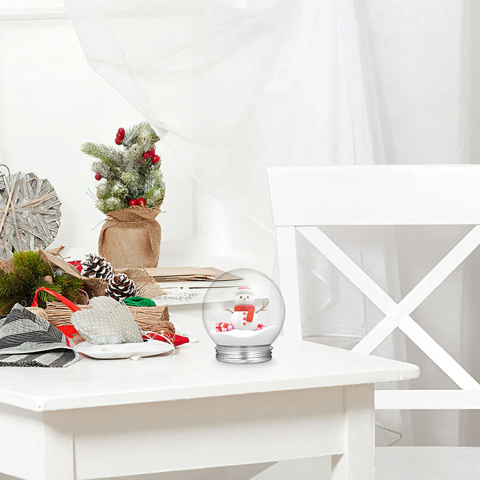 

Набор из 18 прозрачных пластиковых снежных шаров с откручивающимися крышками для создания ландшафтов из мха, рождественских и праздничных украшений, DIY-набор для создания снежных шаров-банок