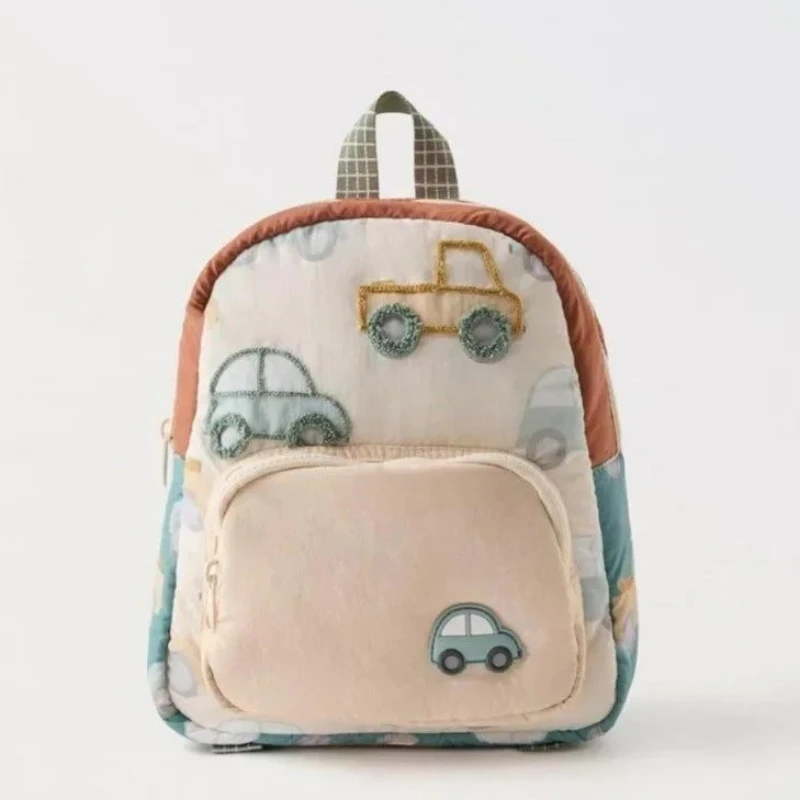 New Large-capacity Student Backpack Cartoon Cute Car Casual Lightweight Backpack Youth Outdoor Wear-resistant Backpack