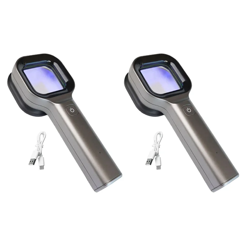 L73A 2025-2X Woods Lamp Skin Analyzer Portable Facial Salon Beauty Analyzer UV Woods Lamp For Skin Care Analyzing Testing