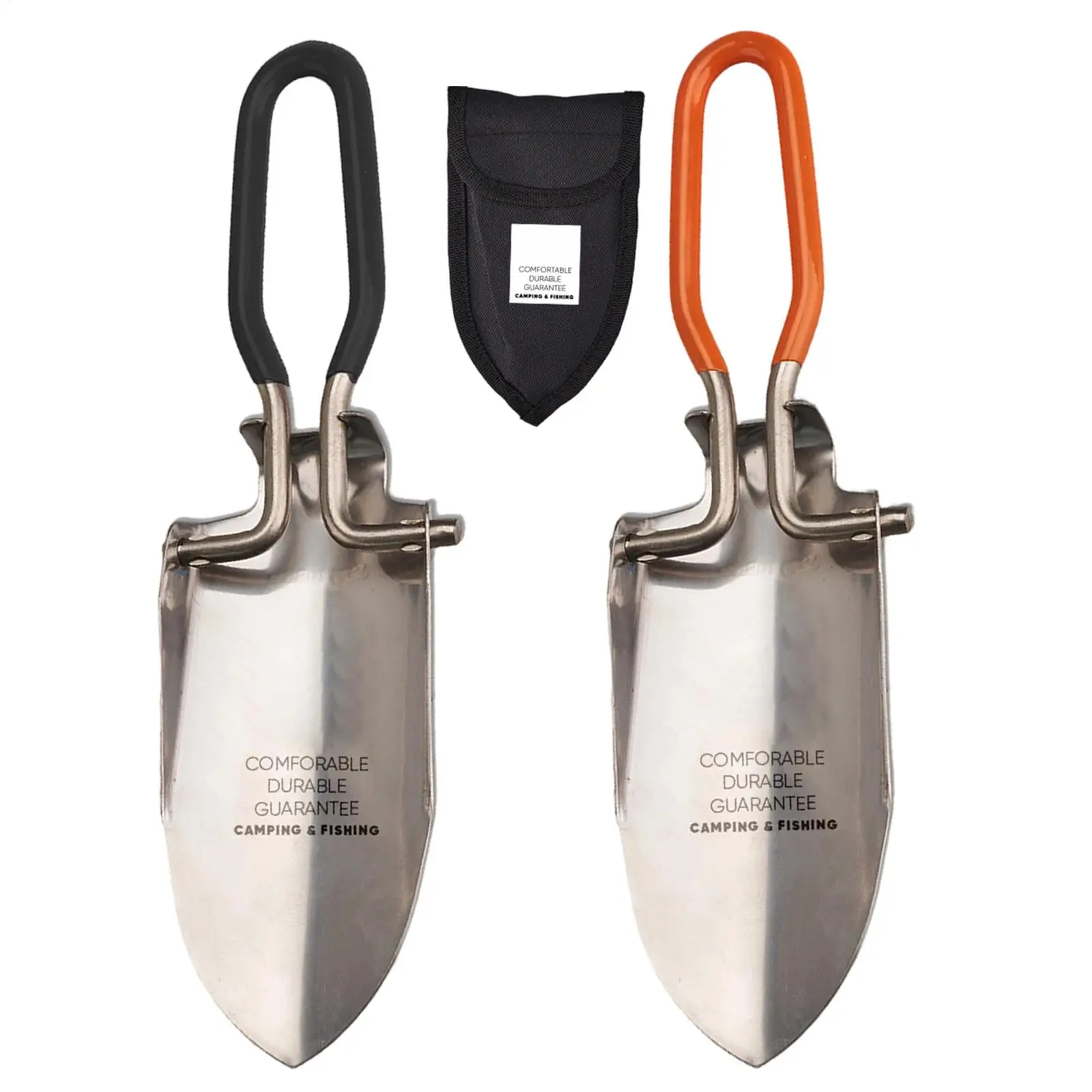 Small Fishing Camping Shovel Folding Ergonomic Outdoor Digging Tool Stainless Steel Compact Shovel For Outdoor Hiking Beach