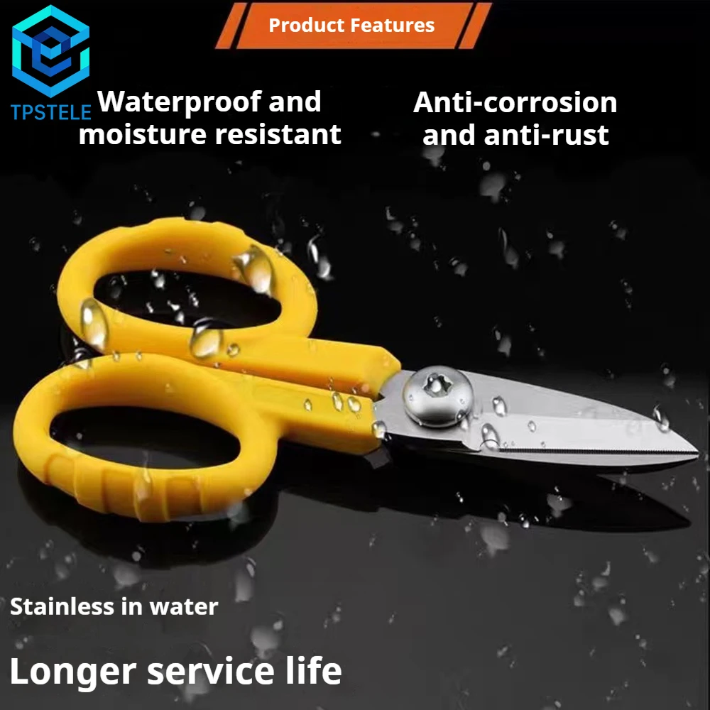 مقص كهربائي Never Rust KS-1 Miller، تصميم سن المنشار يمكنه قطع الألياف البصرية كيفلر/غزل أراميد/كابل الشبكة/الأسلاك النحاسية