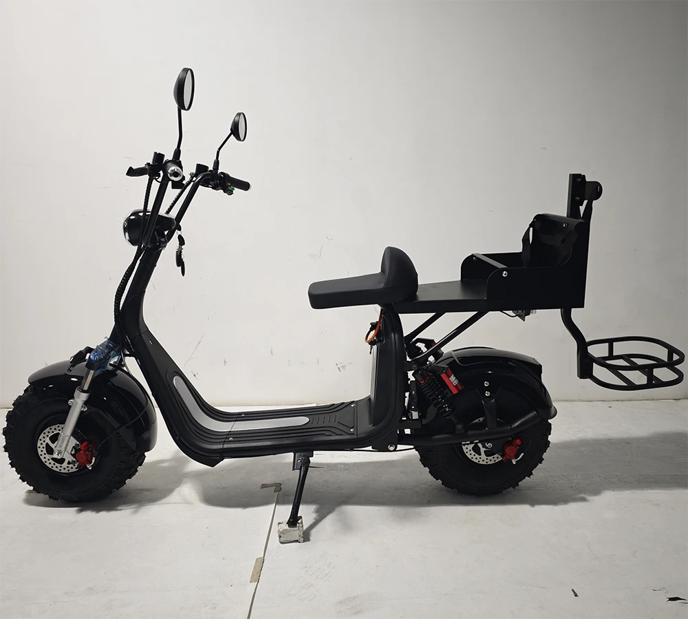 

ZAIQU US/EU Warehouse 2000W Electrical Moto Fat Tire Electric Motor Bike Scooter Citycoco with Golf Bag Holder Chopper golf sco