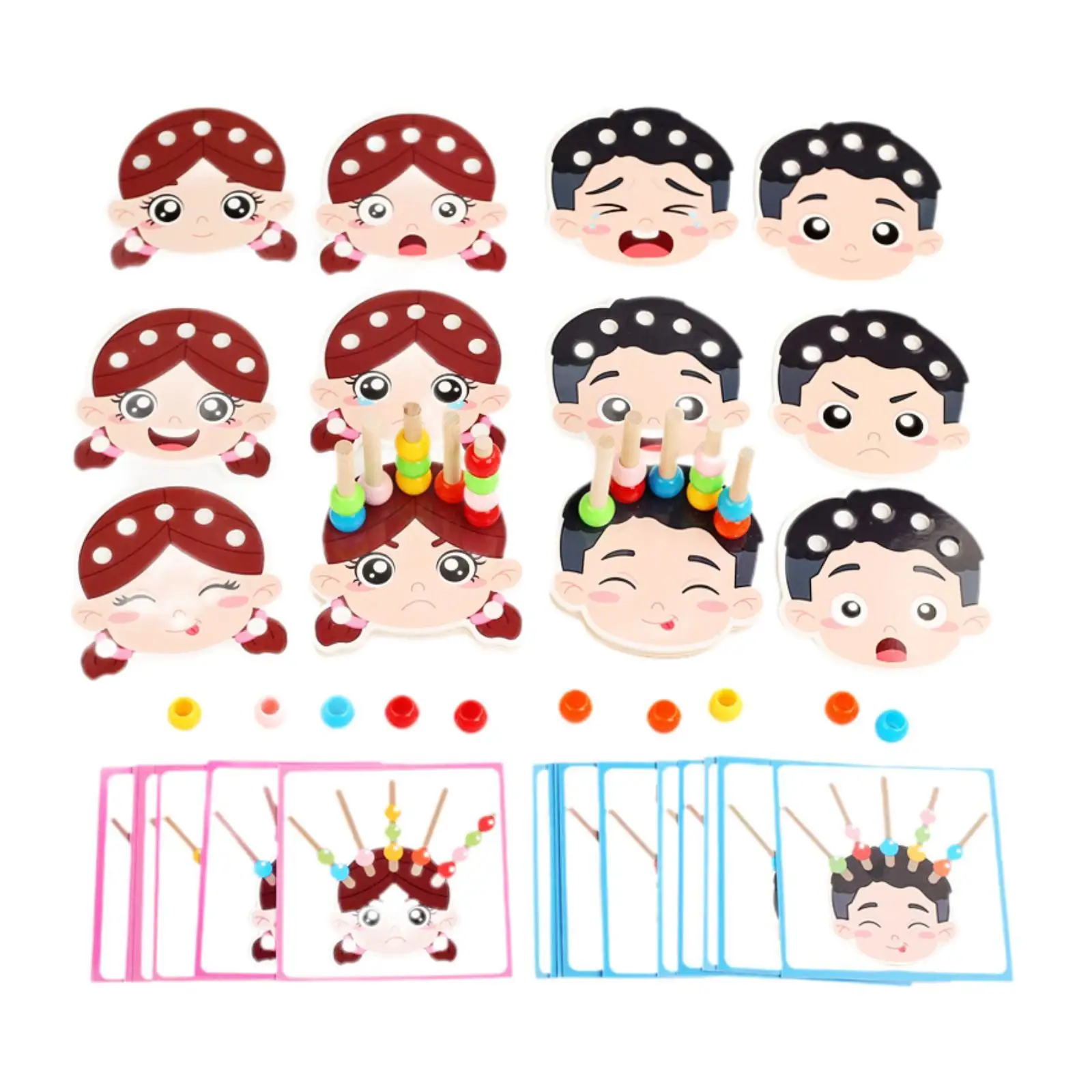 

Wooden Beads Sequencing Toy Preschool Learning Lightweight Portable Creative