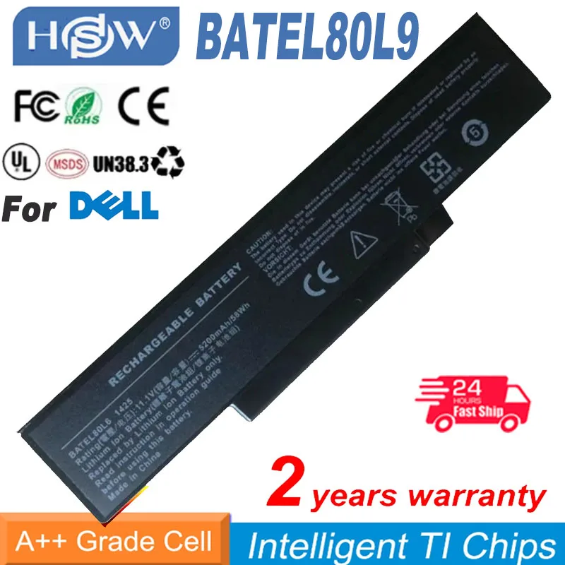 Laptop Battery For DELL Inspiron 1425 1426 1427 1428 BATHL90L6 BATEL80L9 BATEL80L6 BATCL80L9 BATHL91L6