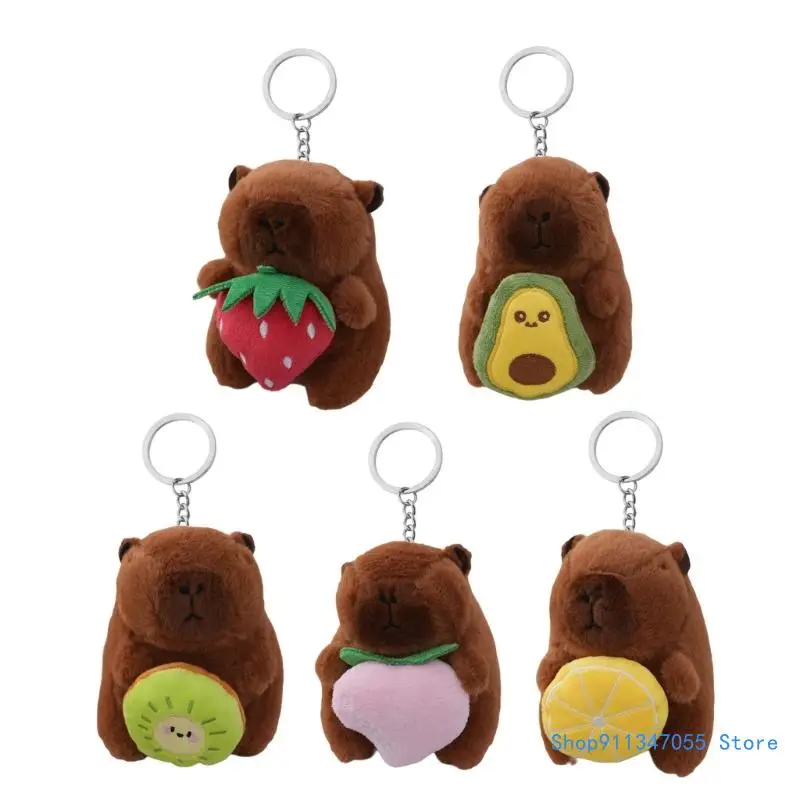 

Plush Capybara CarKey Ornament Lovely Animal Charm Key Pendant Backpack Decors Drop shipping