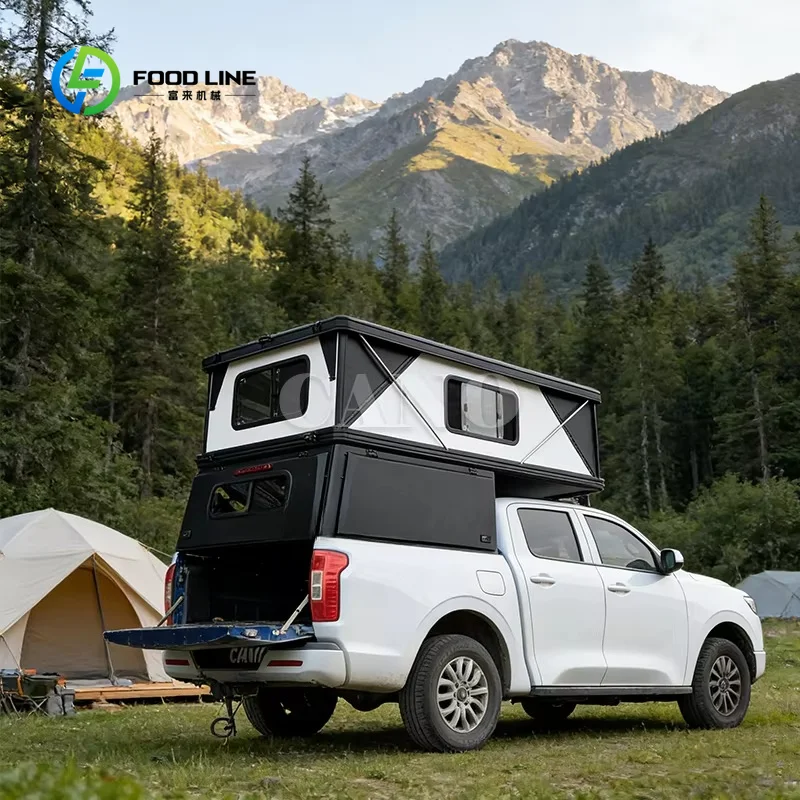 Pop-up Truck Campervan - Camping Tent, Luxury Fully Equipped Tent with Bed, Kitchen, and Shower, Perfect for Travel