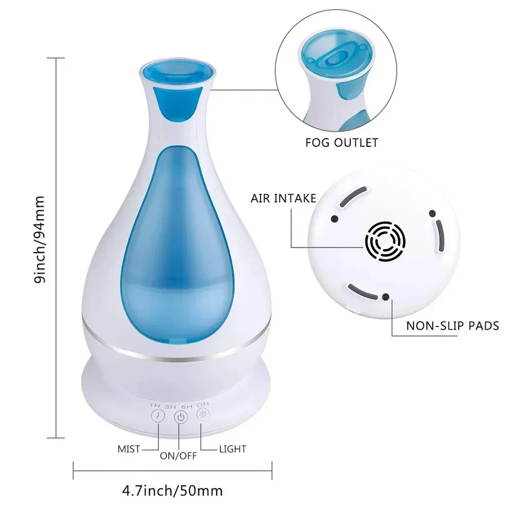 Oil Essential Diffuser Aromatherapy Ultrasonic Humidifier Air Purifier Mist Timing Set for Home Spa Office Humidificador 400ml