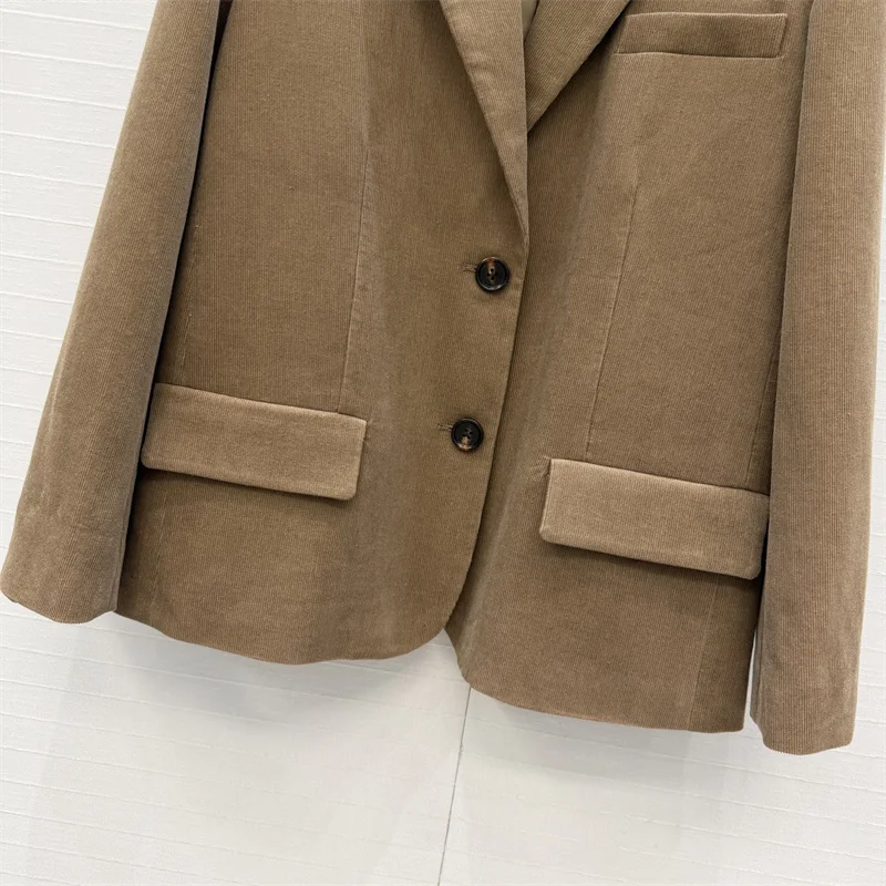 Picture 5: Women's jacket New single breasted slim fit women's coat for autumn 2026 pure cotton corduroy women's suit jacket y2k outerwear