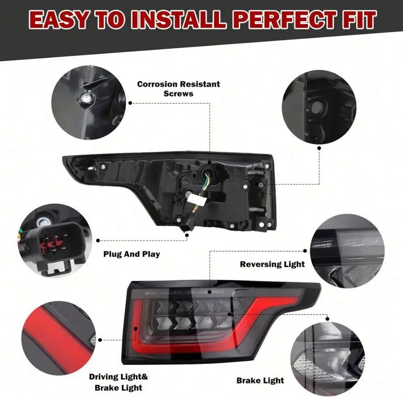 For 2014-2017  Sport to Upgrade and Replace New Model 6000K 6000 Lumens 12V LED Car Taillights