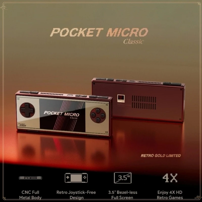

New Pocket Micro Classic Retro Handheld Game Console 3.5Inch IPS screen Portable Handheld Video Player Android13 PSPPS2 Games