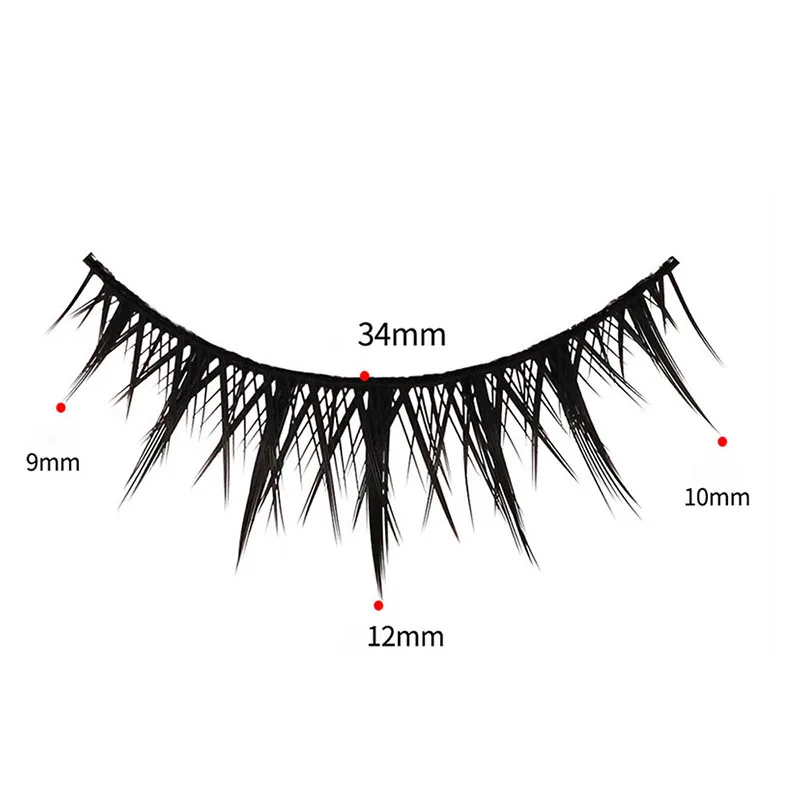 5 Pairs Cosplay Thick Manga Eyelashes Japanese Little Devil Eyelashes Extension Reusable Dramatic Fake Lashes Makeup Lash Tools