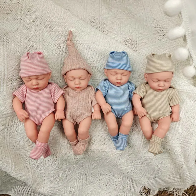 20CMベビードール、柔らかく全身ビニール製のリボーンドール、7.87インチのリアルな新生児ミニベベドールおもちゃ、女の子の子供向けおもちゃ