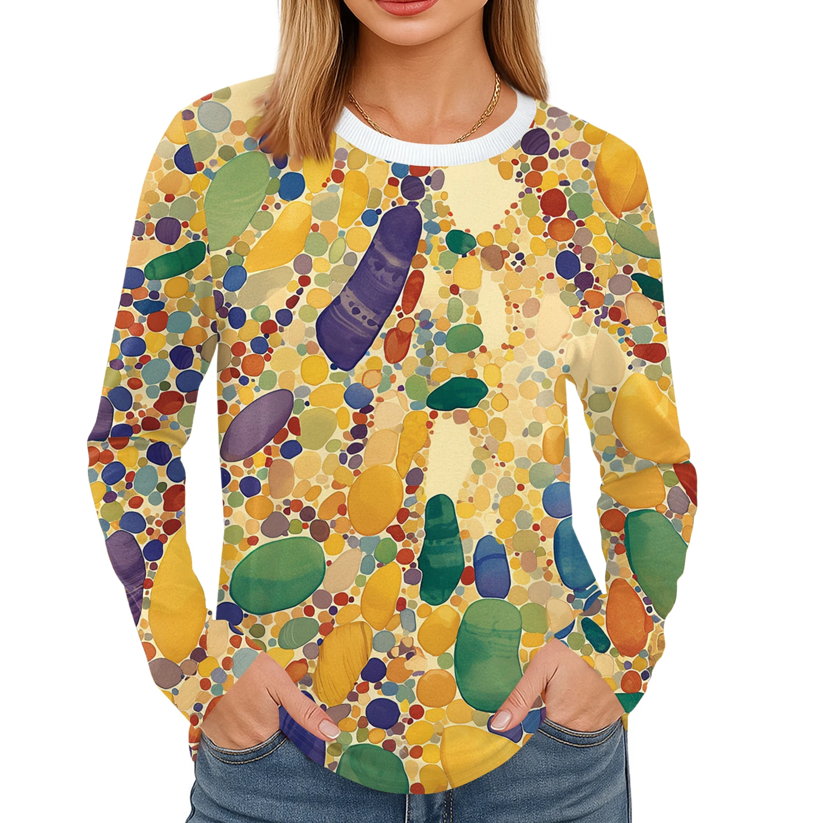 Uniformes d'infirmière de carnaval, T-Shirt à col rond pour femmes, imprimé Unique, coupe ample, Design Long, T-Shirts graphiques mignons, pull décontracté