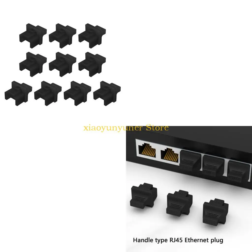 

P9JB 10 шт. Защитные пленки для портов RJ45 Эргономичная ручка пылезащитная для сетевых маршрутизаторов