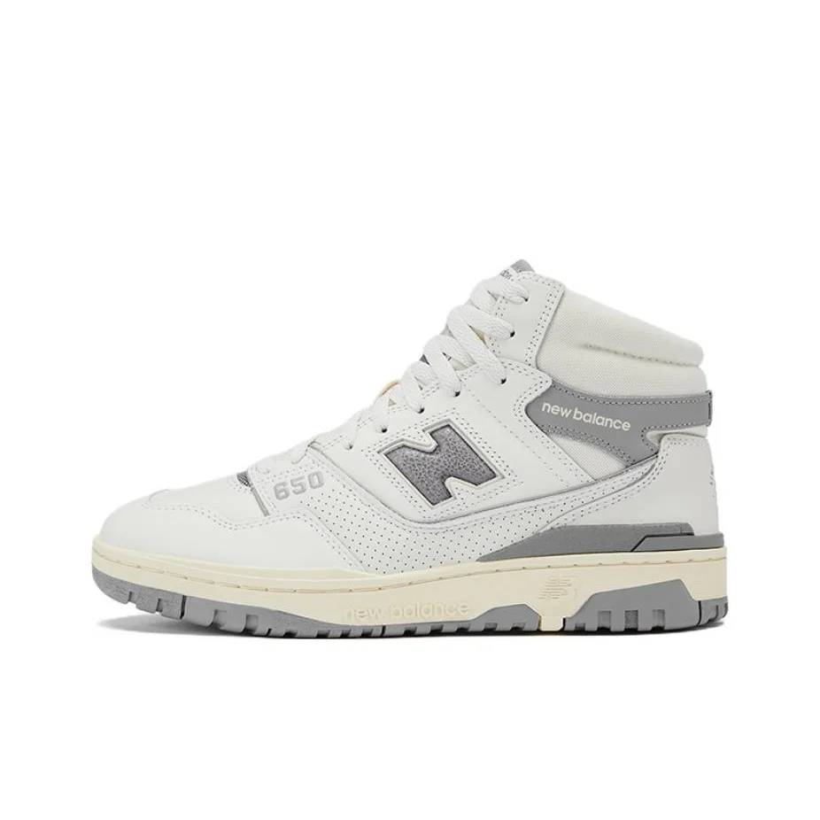 AIME LEON DORE X New Balance NB 650 Chaussures de basket vintage unisexe mi-montantes gris/blanc