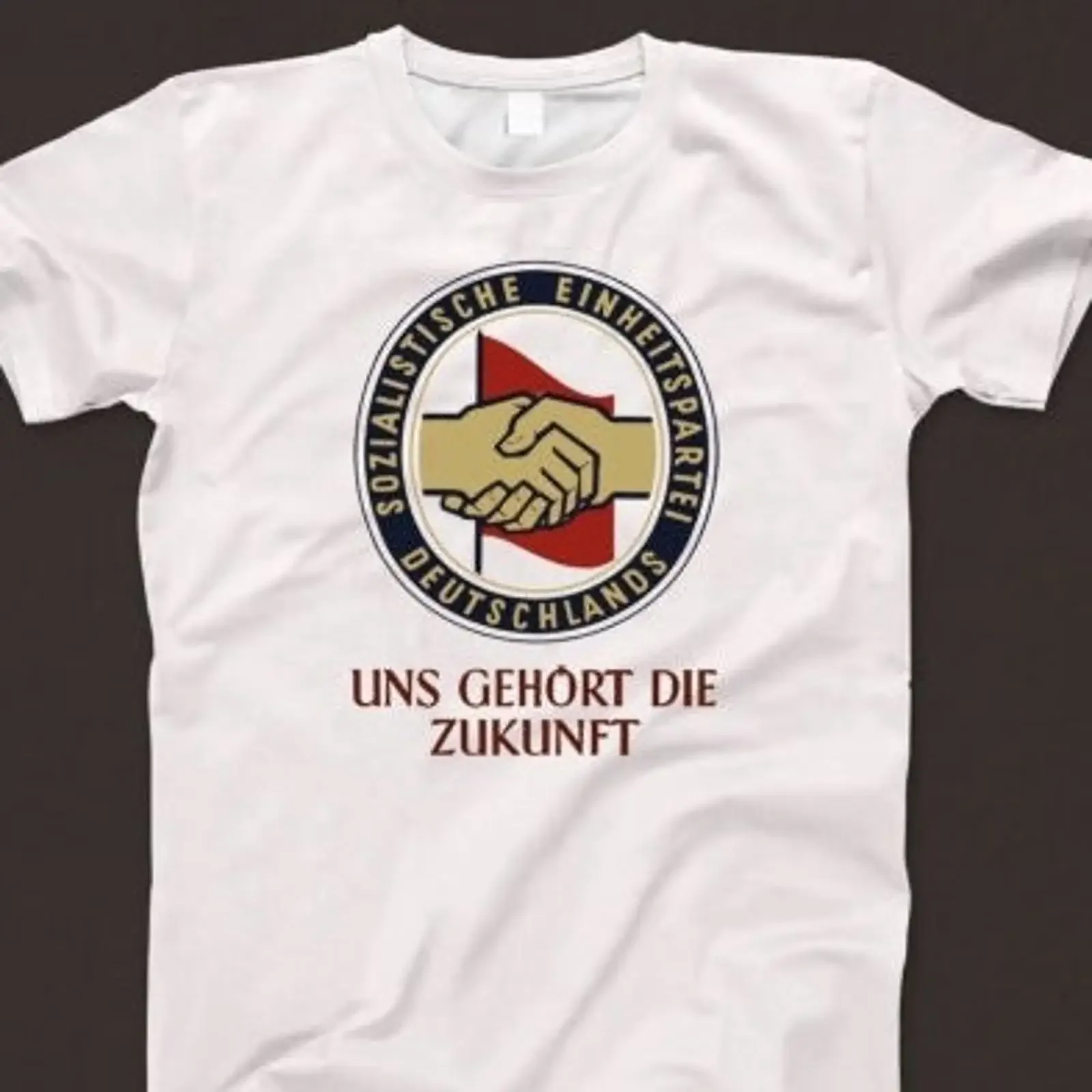 T-shirt du Parti Socialiste d'Unité 536, blanc rétro, style vintage délavé, pour un usage quotidien, vêtements de créateur streetwear tendance et élégants