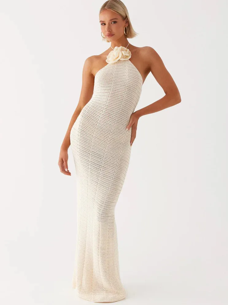 Traje de baño seductor, Bikini de punto de ganchillo, ropa de playa transparente, vestido de playa, traje de baño bohemio para vacaciones para mujer