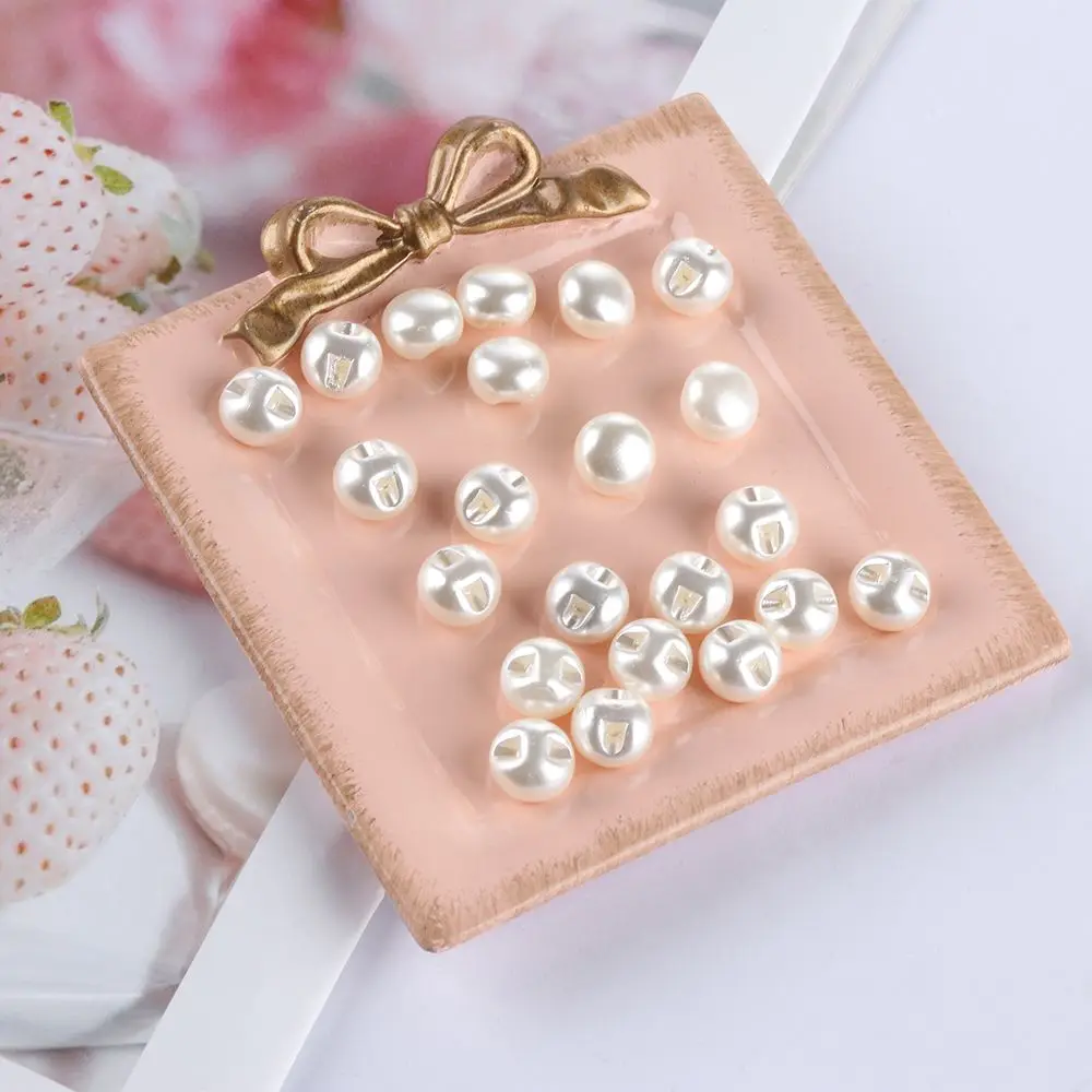 50PCS Round Mushroom DIY Garment Decorative Sewing Clothing Dress Accessories Pearl Buttons Scrapbooking