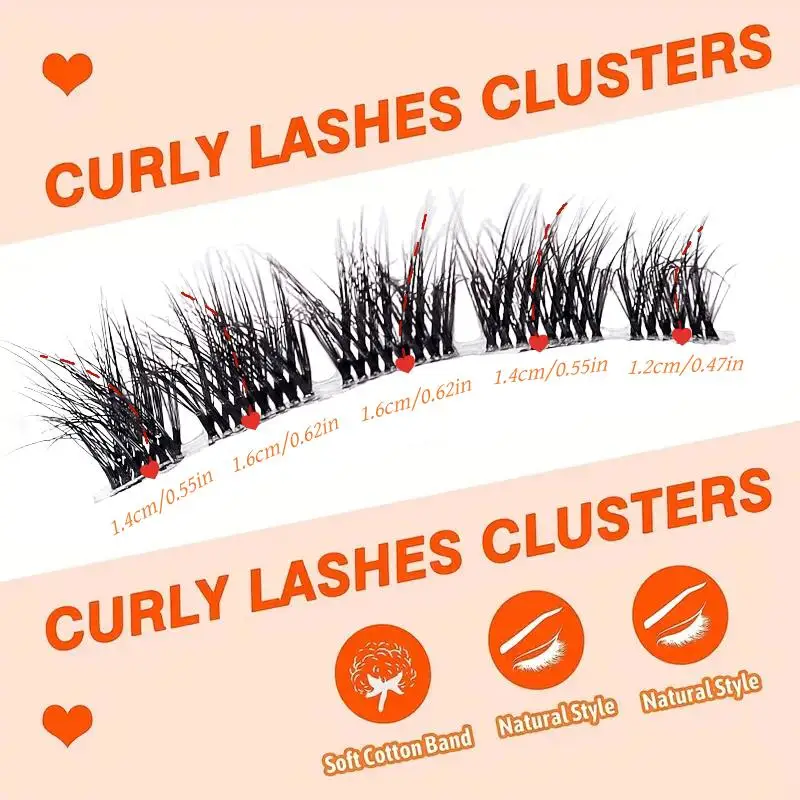 7 pairs of fluffy transparent false eyelashes - natural striped fashion style - reusable, suitable for daily and party occasions