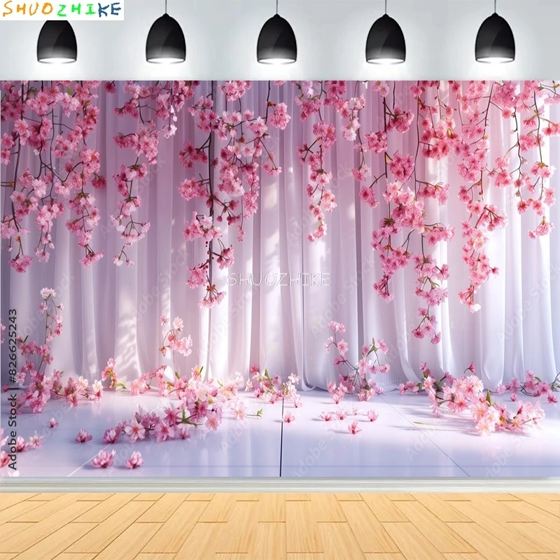 Другие мировые пейзажи, мечтательные свадебные фотографии, фоны, декор для дня рождения, эстетический фон для фотосъемки с цветочным рисунком невесты HL-01