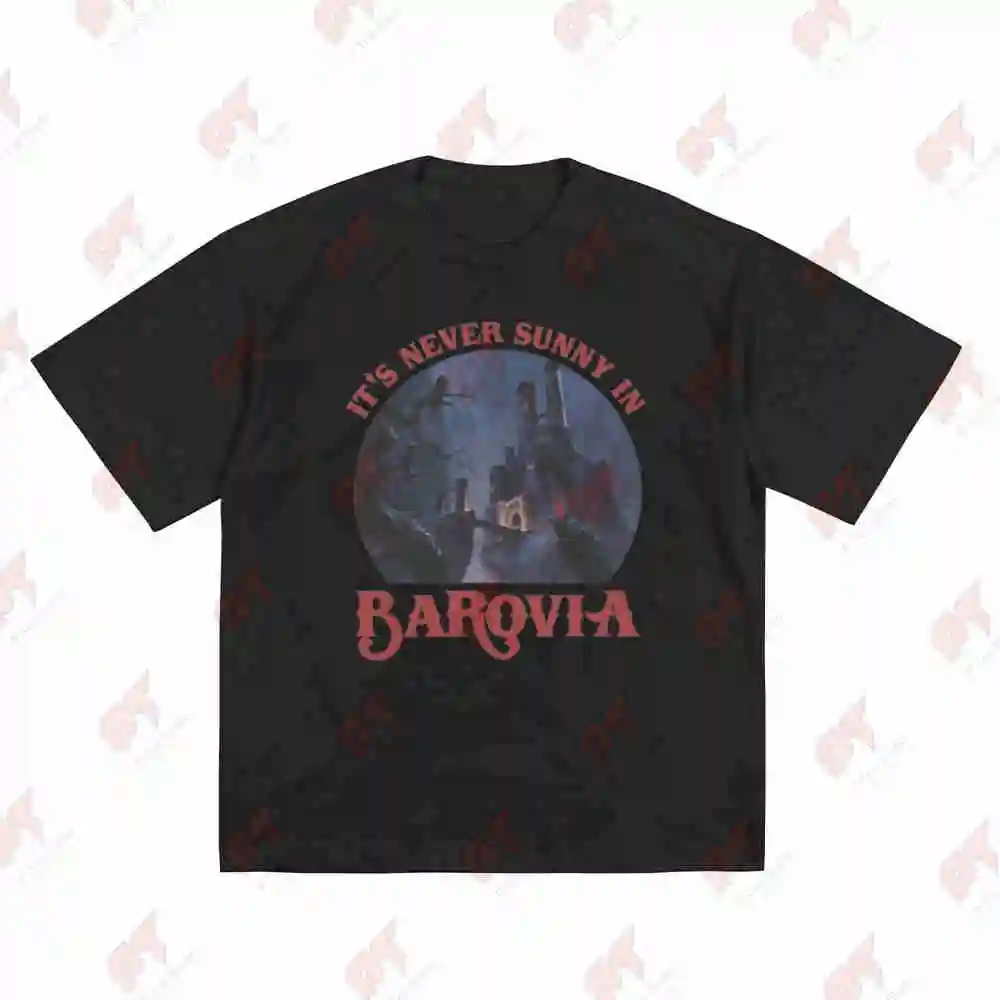 It's Never Sunny In Barovia Funny DnD Parody Curse Of Strahd Short Sleeve Tee 100% Cotton T-Shirt