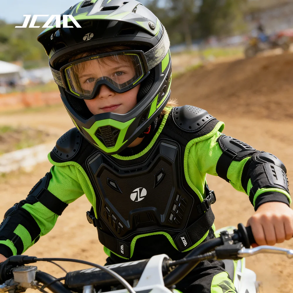 Children Motocross Body Armor Protective Vest DH ATV Dirt Bike Back Chest Protectors Kids Sports Cycling Skating Protective Gear
