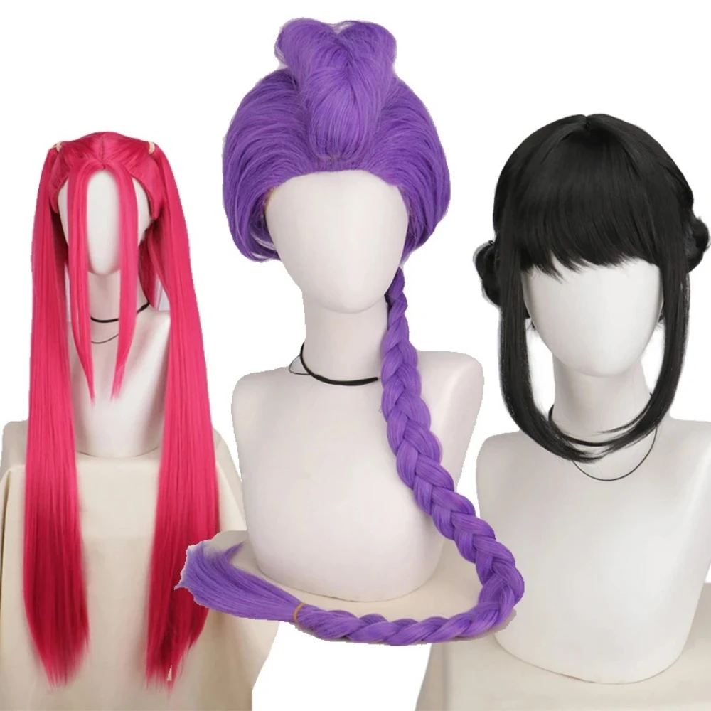 

Rumi Mira Zoey Cosplay Wig KPOP Demon Hunters Cosplay KPOP Huntrix Women Rumi Cosplay Long Hair Nails Zoey Mira Wigs