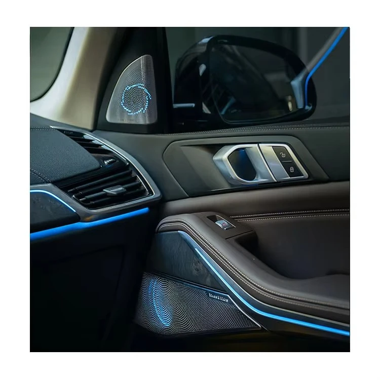 Front Rear Door Speaker Glow Tweeter Ambient Lighting Audio Speaker Horn Led Cover for New Bmw X5 G05