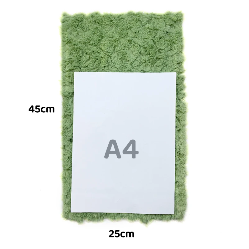 Embossed Microfiber 100% Polyester Fabric Rabbit Faux Fur Fleece Fabric For Cotton Doll Hair Plush Toy 25x45cm
