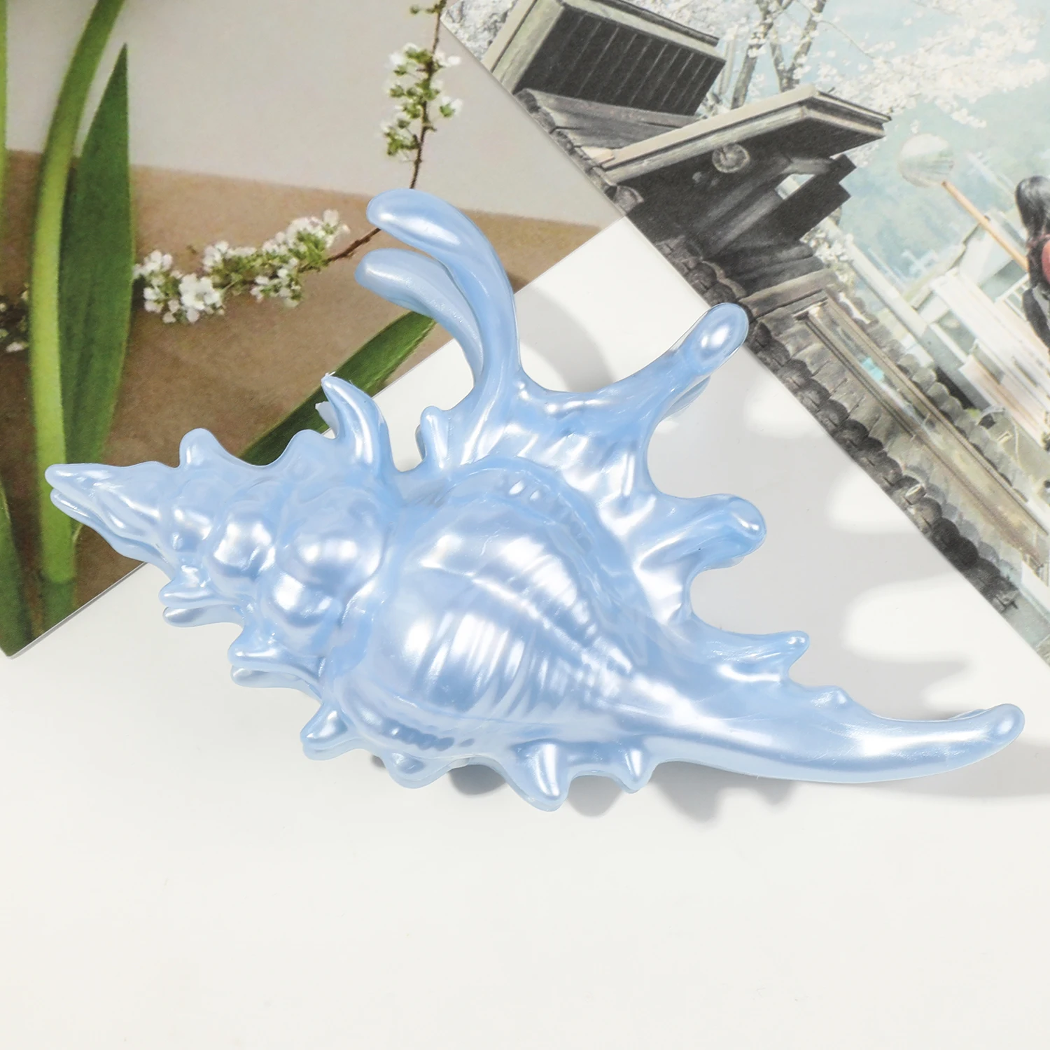 جديد قوقعة تصميم دبوس الشعر أنيقة المحيط مشبك شعر مقاطع للشعر الرقيق ، هدية القرش كليب عطلة الشعر التقييم للنساء #2