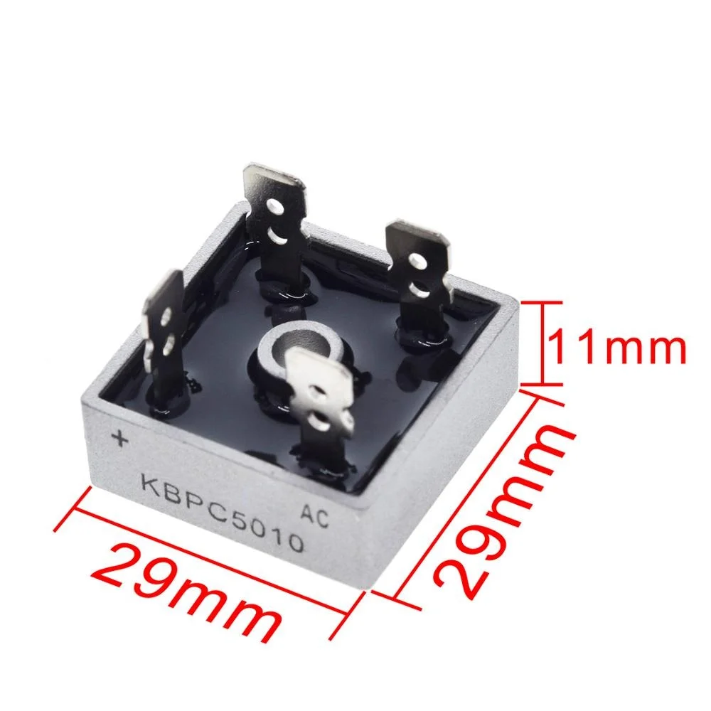 5pcs KBPC5010 50A 1000V Diode Bridge Rectifier Kbpc5010 Power   Electronica Componentes