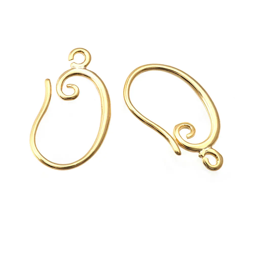 12 قطعة 10x16 مللي متر 11x19 مللي متر 18K الذهب اللون النحاس الشباك نمط أقراط السنانير أقراط مجوهرات صنع لوازم النتائج اكسسوارات