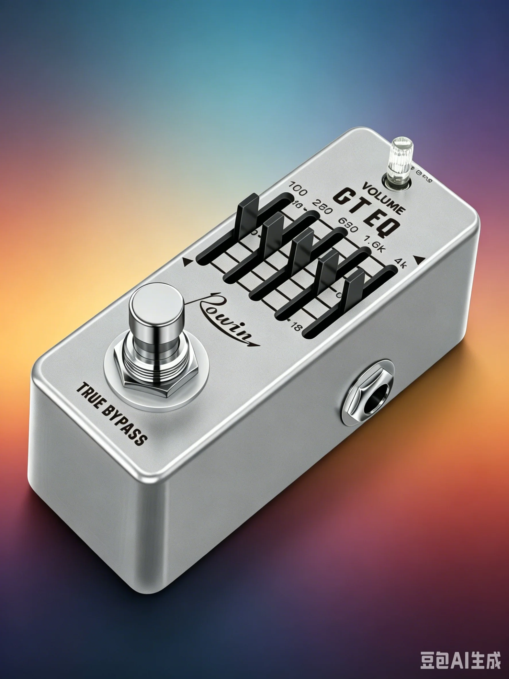 ROWIN LEF-317A Guitar Equalizer Pedal 5-band Parametric EQ Guitar Effect Pedal Frequency Compensator ±18dB Range for Mini Size