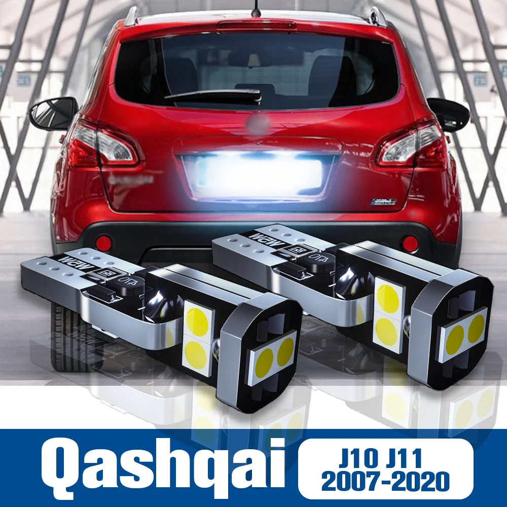 

2x LED License Plate Light Lamp Accessories Canbus For Nissan Qashqai J10 J11 2007-2020 2011 2013 2014 2015 2016 2017 2018 2019