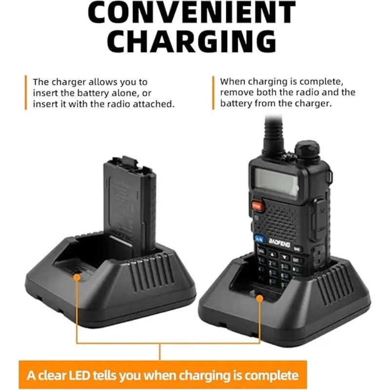 Baofeng UV-5R Charger 100v-240v for BAOFENG UV-5R BF-F8HP UV-5X3 5RA 5RB 5RC 5RD 5RE 5REPLUS DM-5R Plus Walkie Talkie Radio