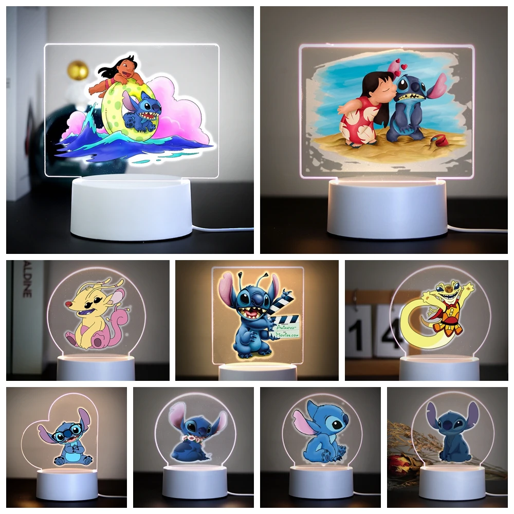 1 ชิ้นขายร้อนตัวละครเคลื่อนไหวเด็ก Night Light Home Decor คริสต์มาสของขวัญ 3D Touch LED Night Light เด็กตกแต่งห้อง