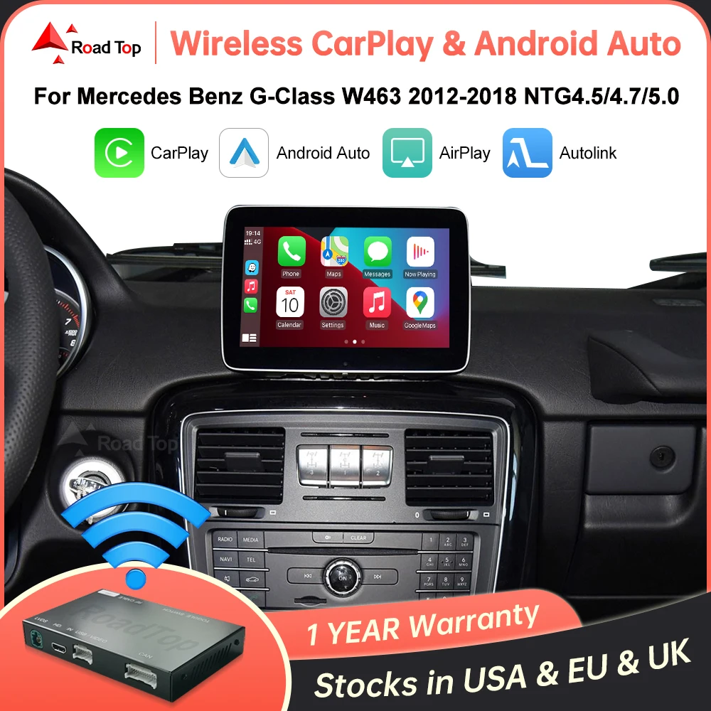 

Wireless CarPlay for Mercedes Benz G-Class W463 2012-2018 G63 G65 AMG G500 ,with Android Auto Mirror Link Car Play Functions