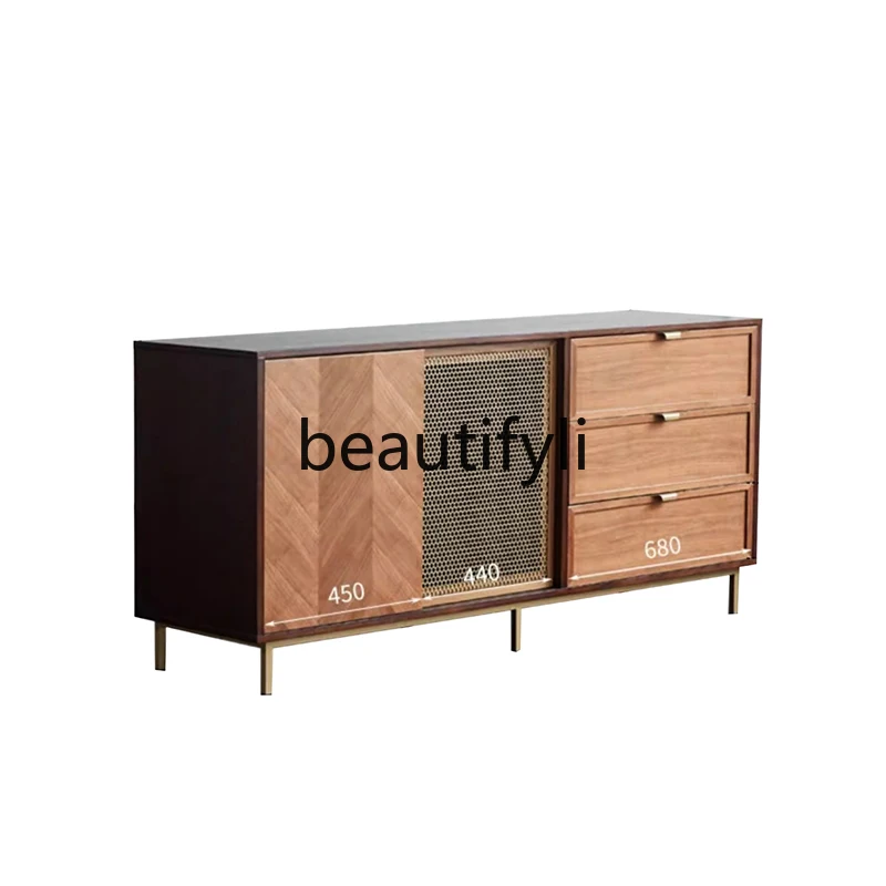 

Nordic light luxury dining side cabinet simple modern locker living room decorative cabinet