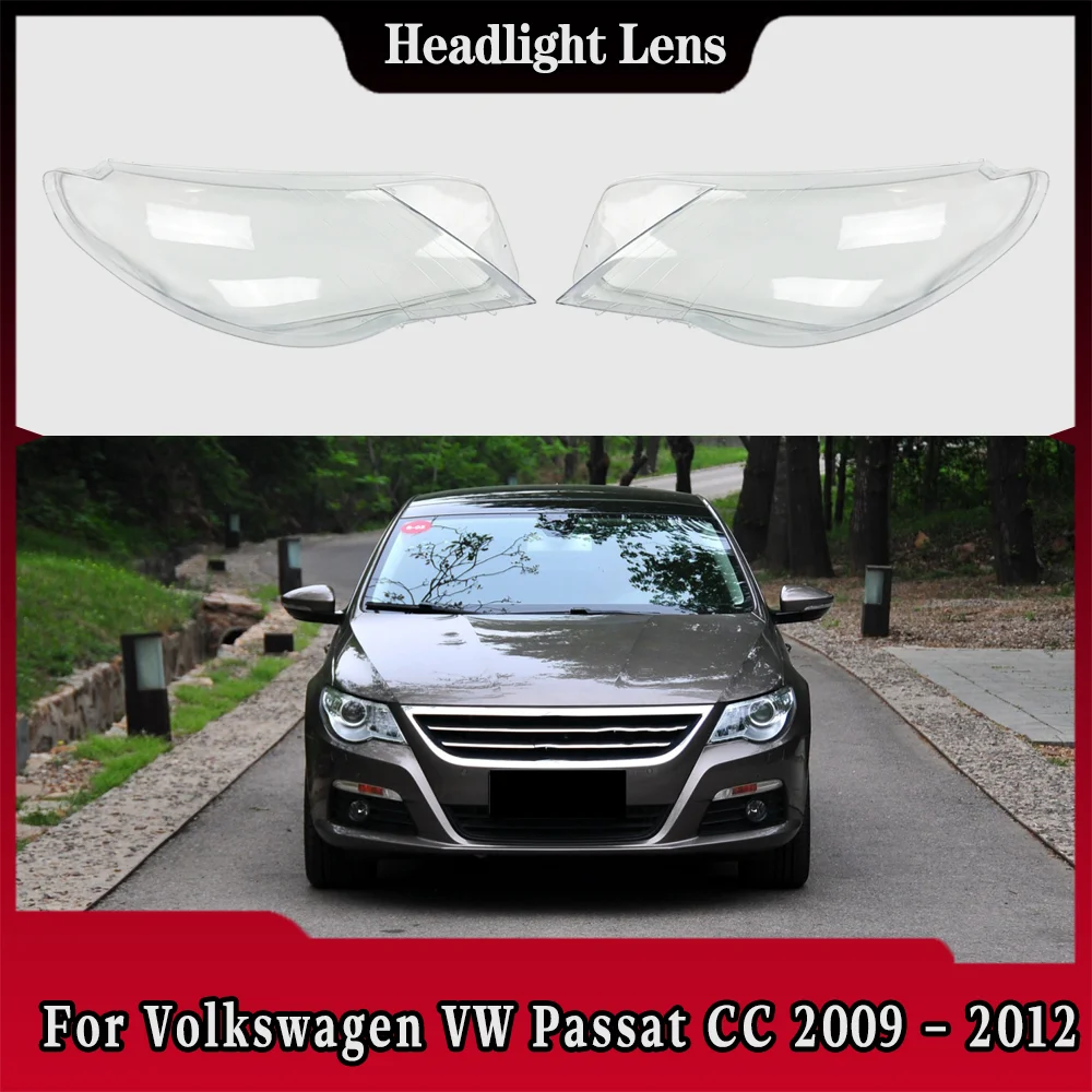 

For Volkswagen VW Passat CC 2009 2010 2011 2012 Front Headlamp Cover Headlight Lens Shell Plexiglass Replace Original Lampshade