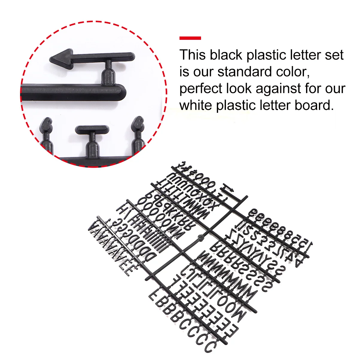 Plastic Letter Board Letters Numbers Large Colorful Symbol Set for Office Shop Cafe Convertible Letter Board