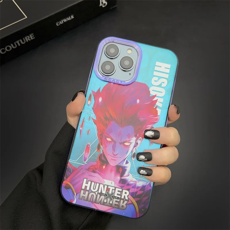 Cute Anime Hunter X Hunter Killua Zaoldyeck Aurora Phone Case For iPhone 11 12 13 14 15 Pro Max Luxury Shockproof Cover Fundas