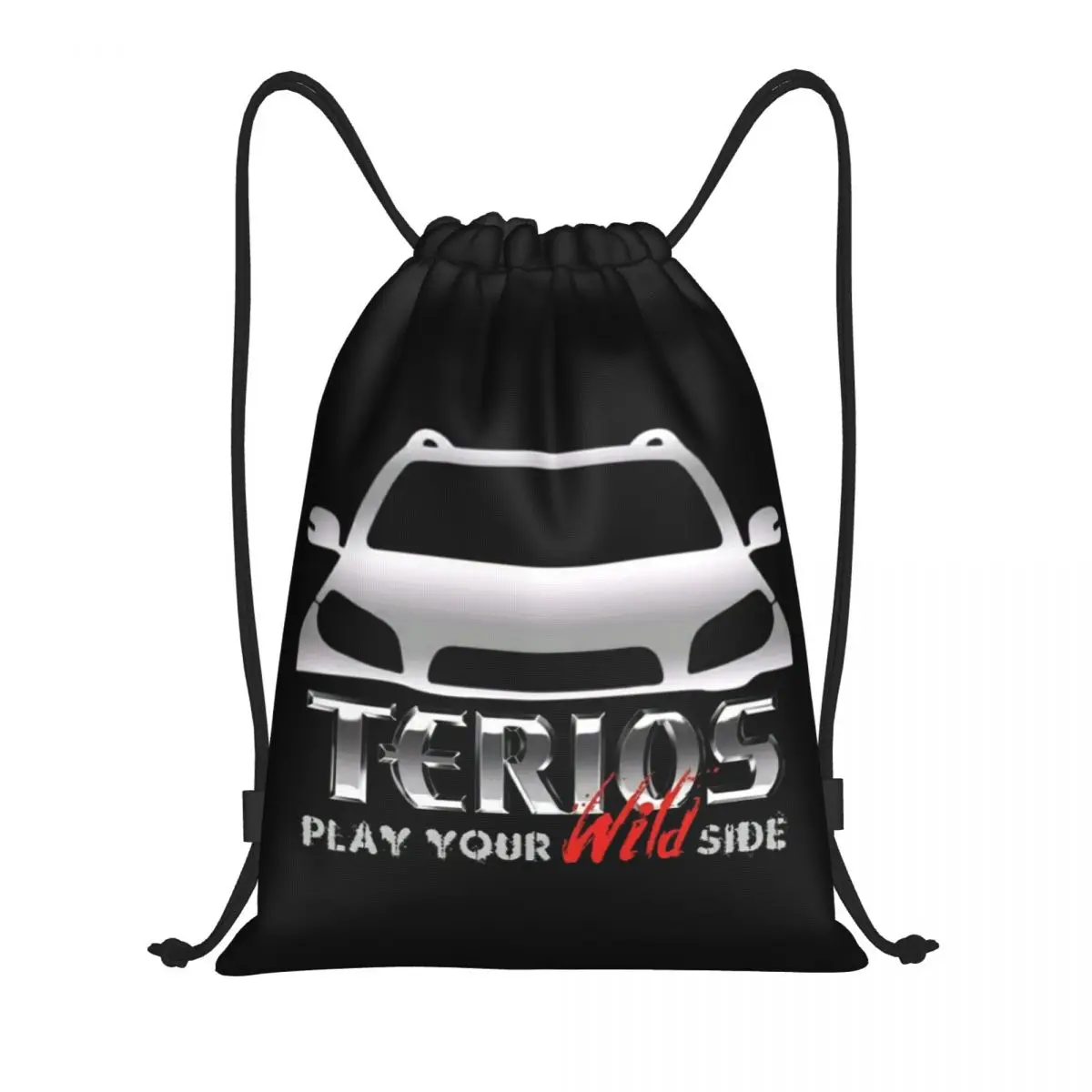 Custom Terios Drawstring Bag for Training Yoga Backpacks Women Men Sports Gym Sackpack